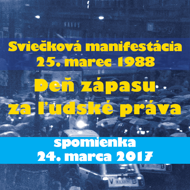 Spomienka Sviečkovej manifestácie 2017